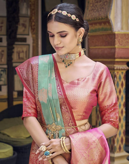 Rama Green Silk Saree | Leemboodi