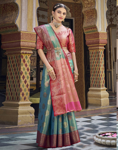 Rama Green Silk Saree | Leemboodi