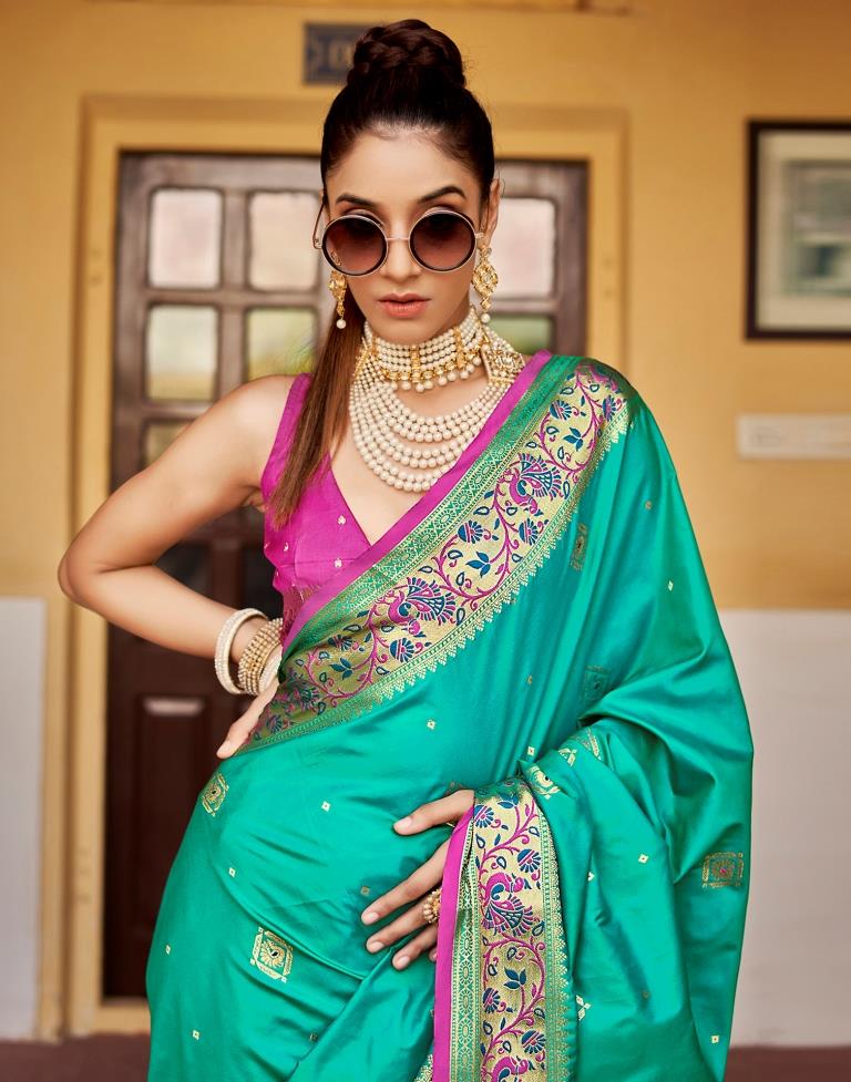 Green Silk Saree | Leemboodi