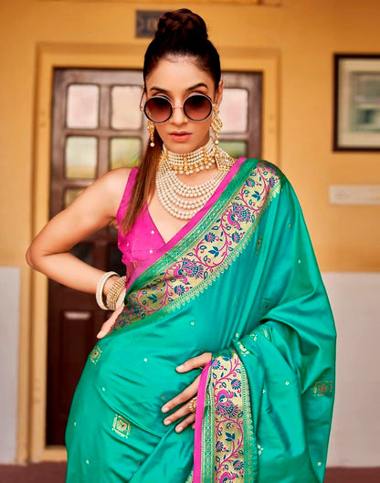 Green Silk Saree | Leemboodi