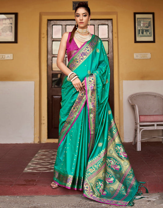 Green Silk Saree | Leemboodi