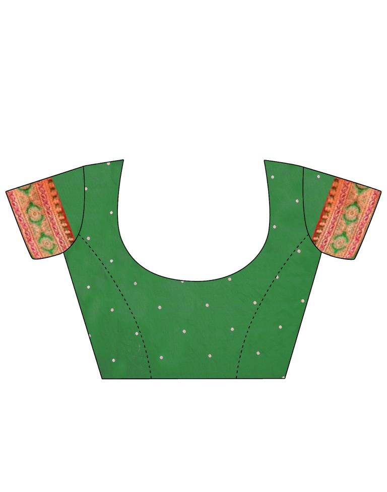 Orange Silk Saree | Leemboodi