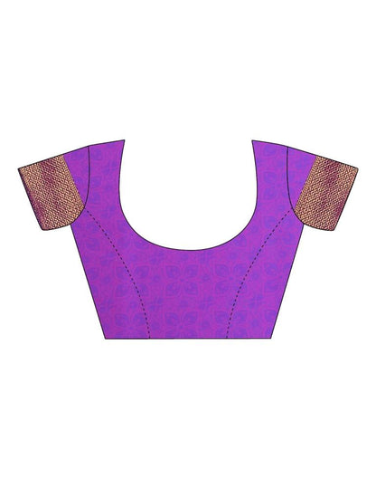 Purple Kanjivaram Handloom Weaving Silk Saree | Leemboodi