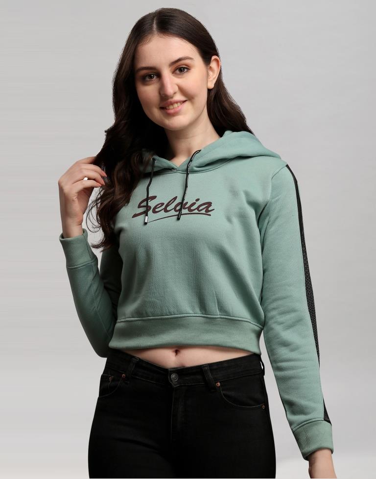 Dusty Green Cotton Hoodie | Sudathi