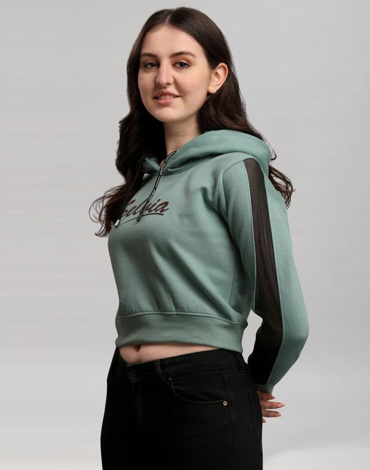 Dusty Green Cotton Hoodie | Sudathi