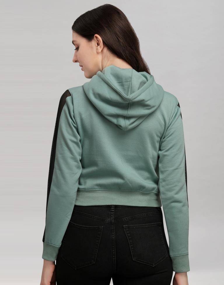 Dusty Green Cotton Hoodie | Sudathi