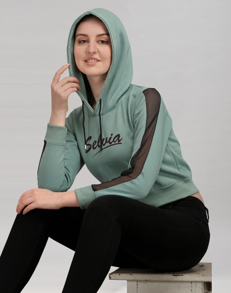Dusty Green Cotton Hoodie | Sudathi
