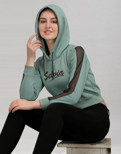 Dusty Green Cotton Hoodie | Sudathi