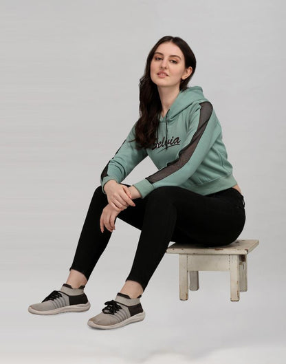 Dusty Green Cotton Hoodie | Sudathi