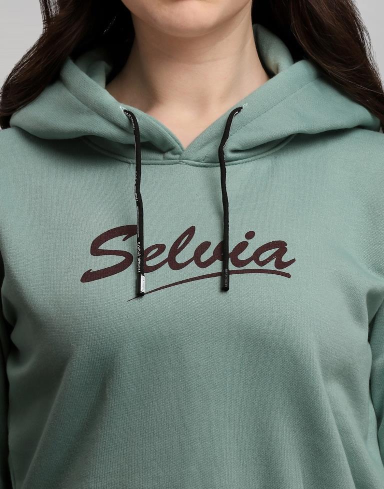 Dusty Green Cotton Hoodie | Sudathi