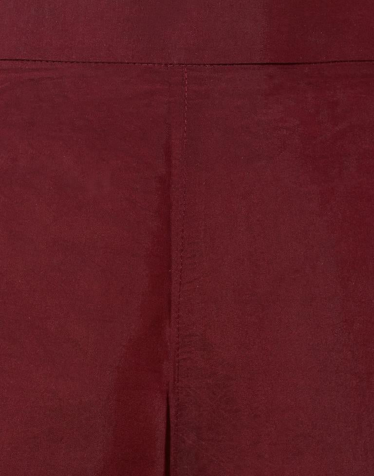 Maroon Kurti With Pant And Dupatta | Leemboodi