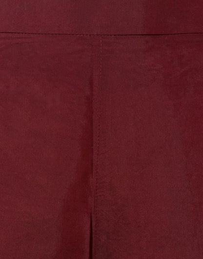 Maroon Kurti With Pant And Dupatta | Leemboodi