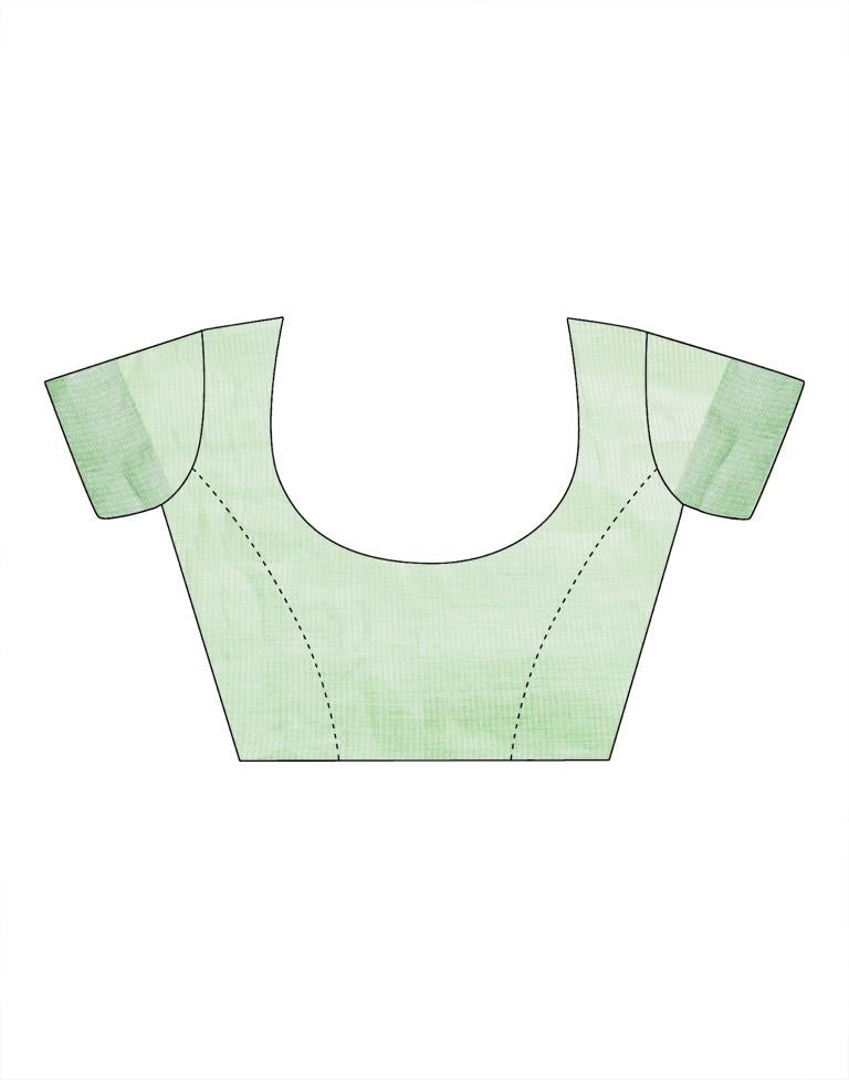 Light Green Printed Saree | Leemboodi