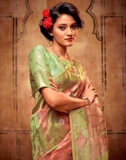 Light Pink Silk Saree | Leemboodi