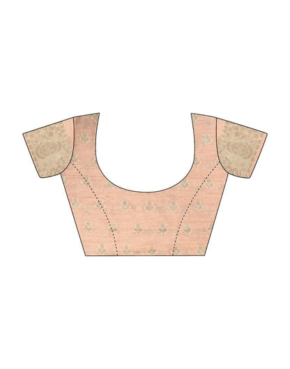 Coral Pink Silk Saree | Leemboodi