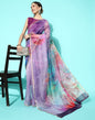Lilac Organza Printed Saree | Leemboodi