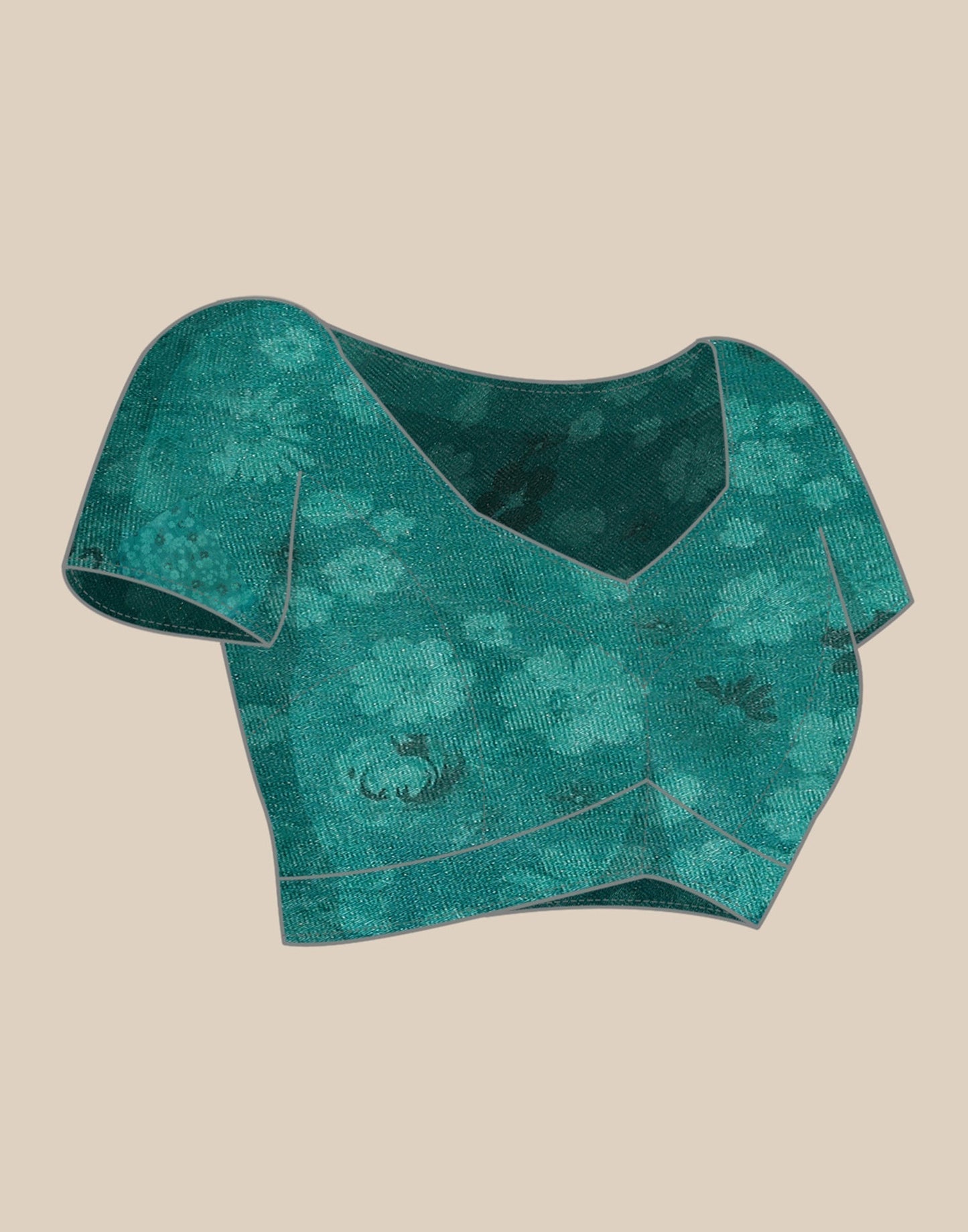 Multicoloured Organza Floral Printed Saree | Leemboodi