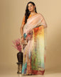 Multicoloured Organza Printed Saree | Leemboodi