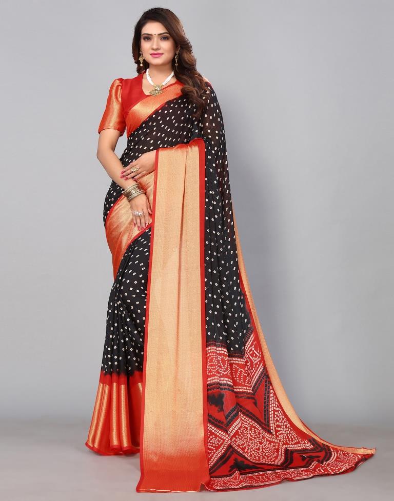 Black Chiffon Saree | Leemboodi