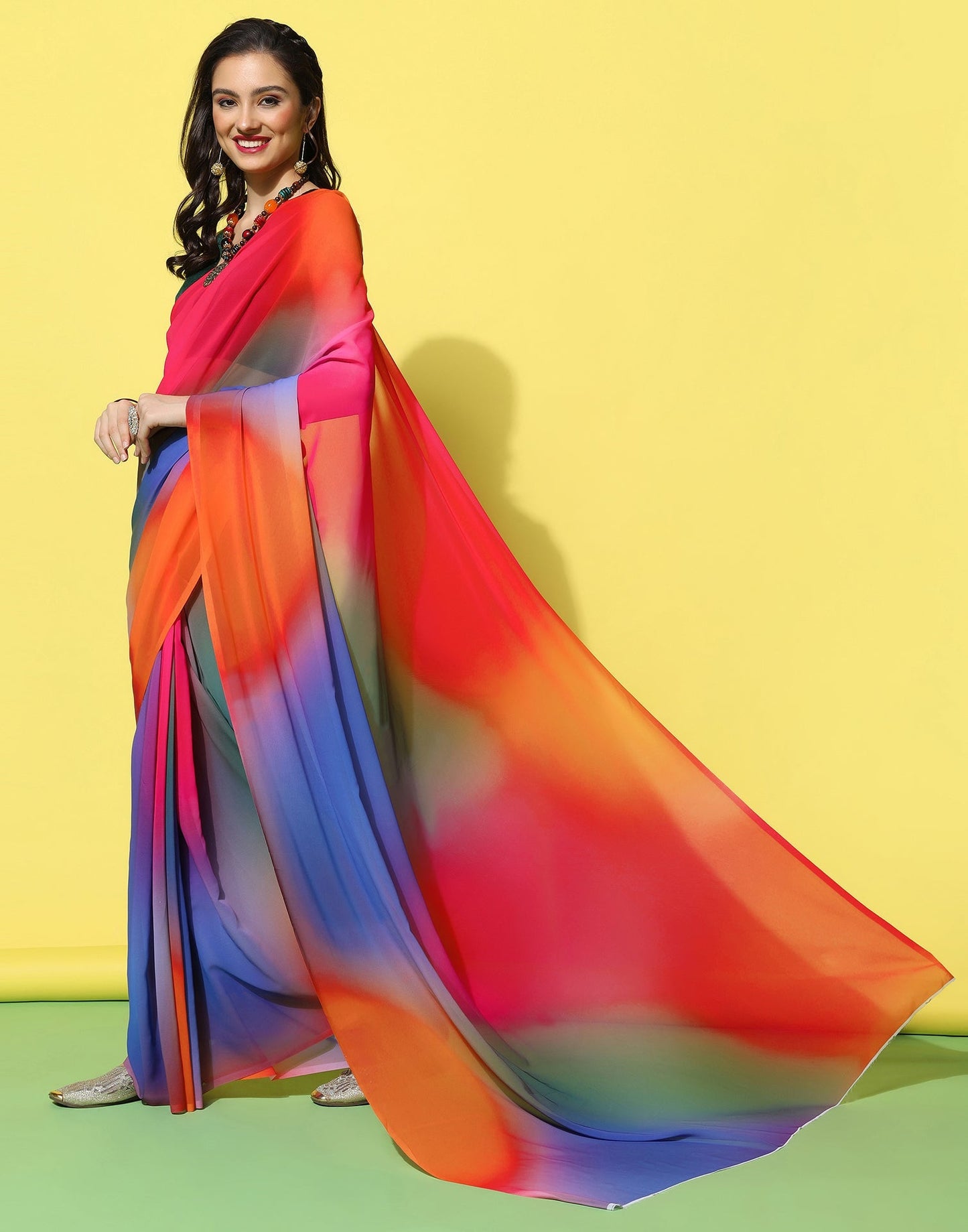 Multicoloured Georgette Saree | Sudathi