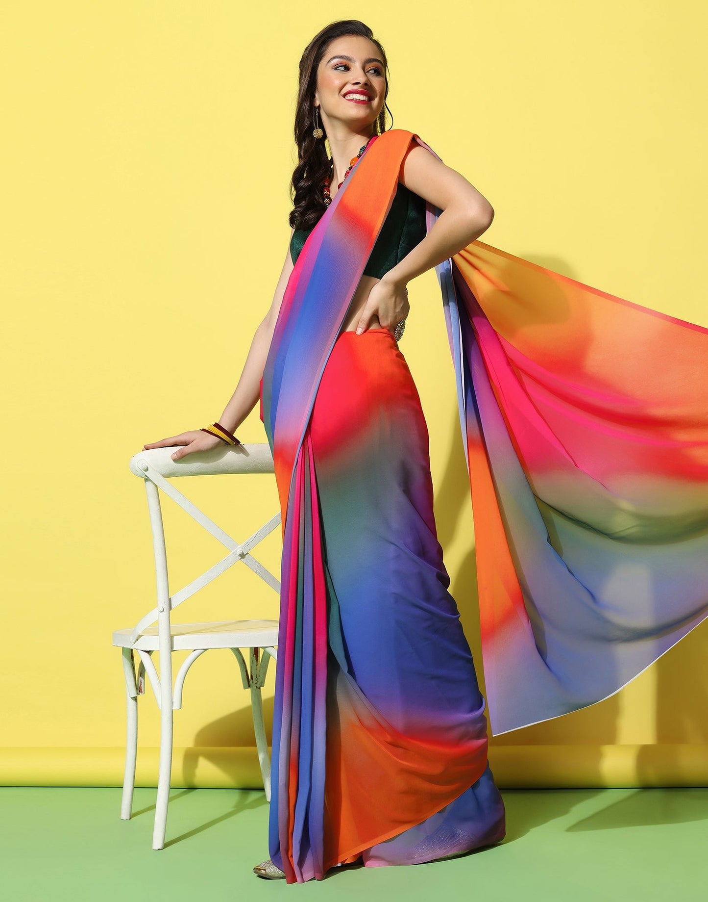 Multicoloured Georgette Saree | Sudathi