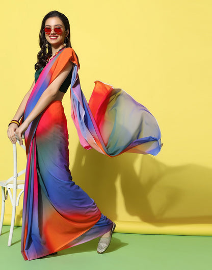 Multicoloured Georgette Saree | Sudathi