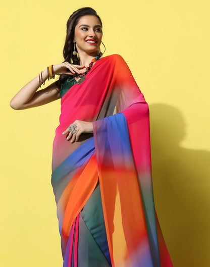 Multicoloured Georgette Saree | Sudathi