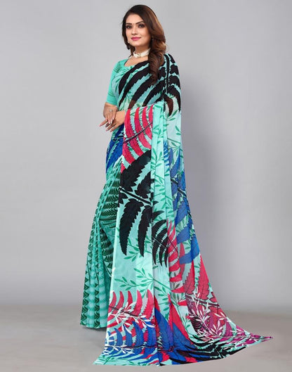 Light Blue Georgette Saree | Sudathi