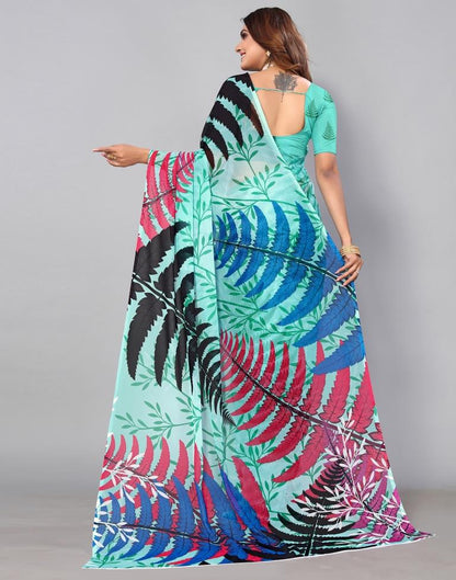 Light Blue Georgette Saree | Sudathi