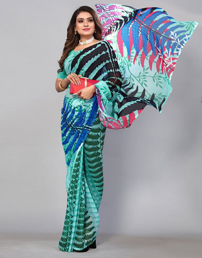 Light Blue Georgette Saree | Sudathi