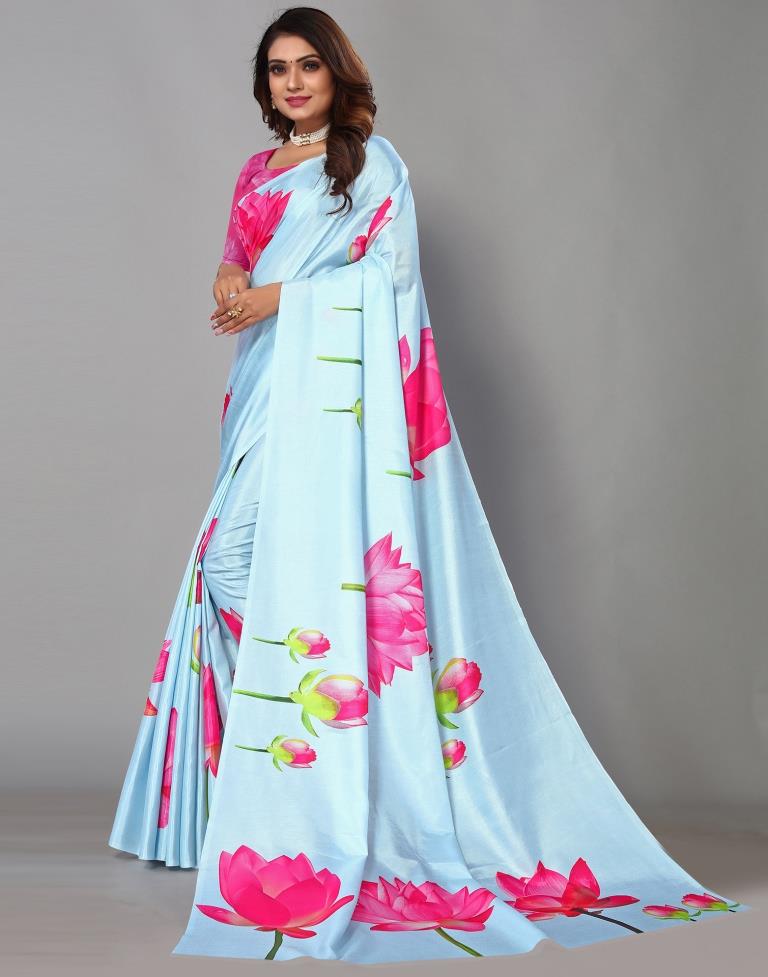 Light Blue Silk Saree | Sudathi