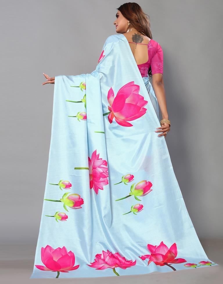 Light Blue Silk Saree | Sudathi