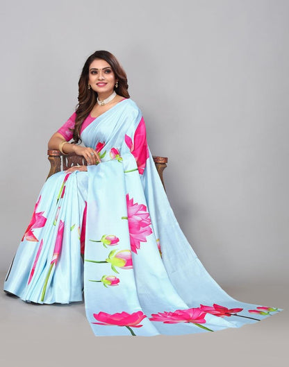 Light Blue Silk Saree | Sudathi
