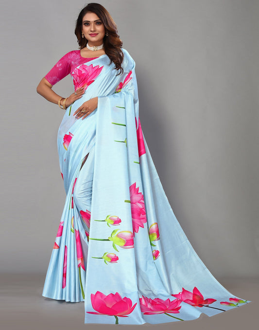 Light Blue Silk Saree | Sudathi