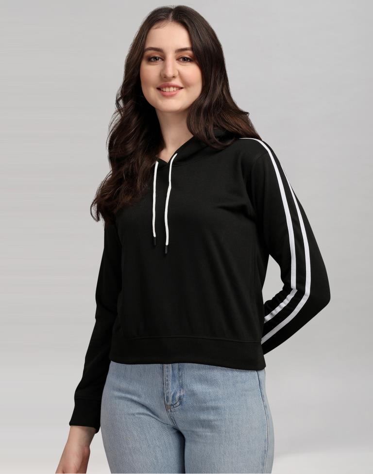 Black Cotton Hoodie | Sudathi