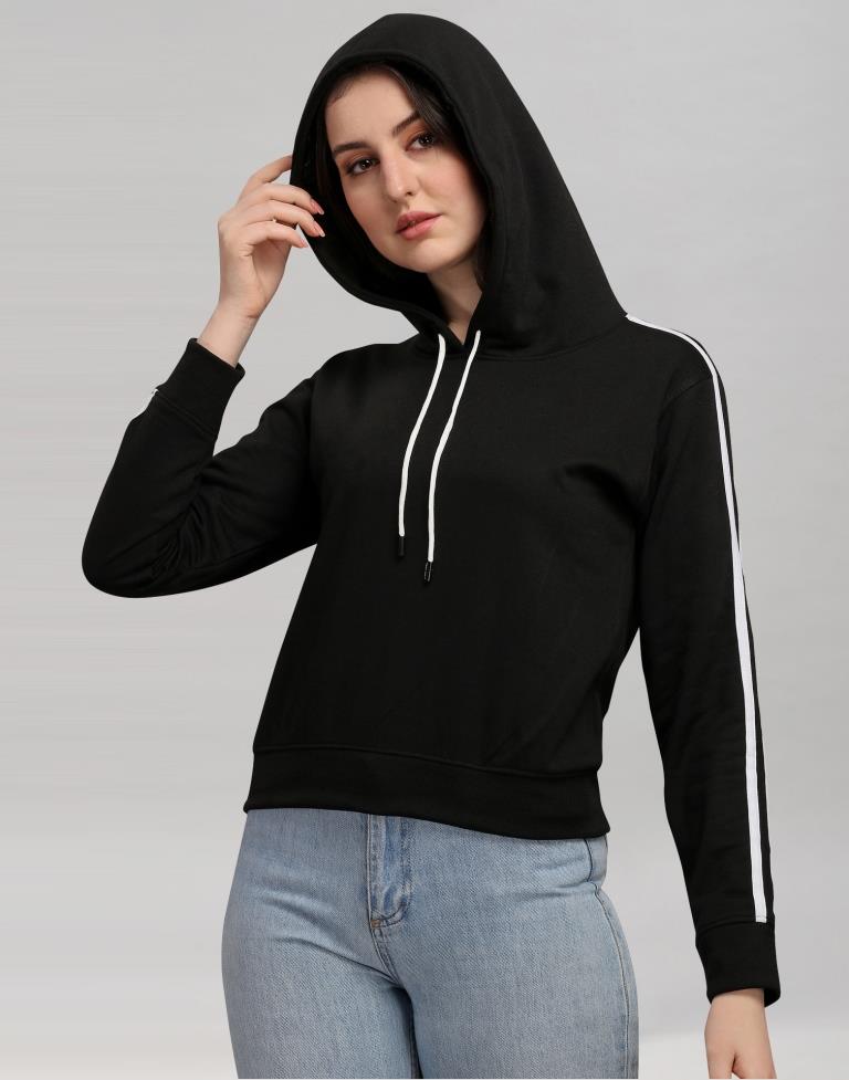 Black Cotton Hoodie | Sudathi