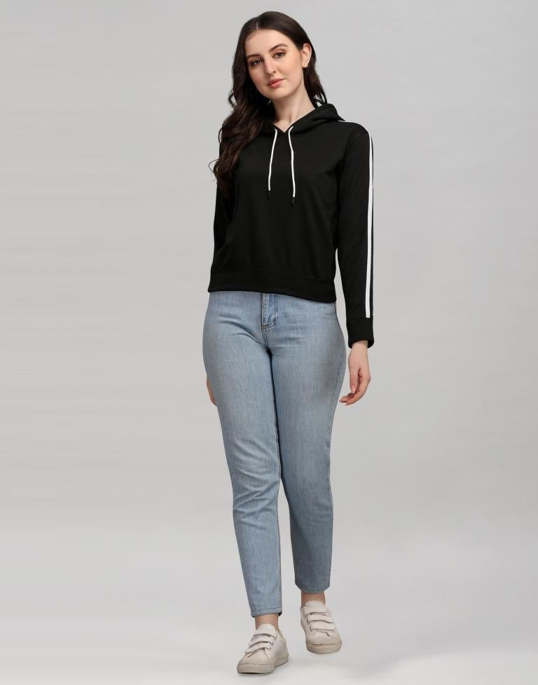 Black Cotton Hoodie | Sudathi