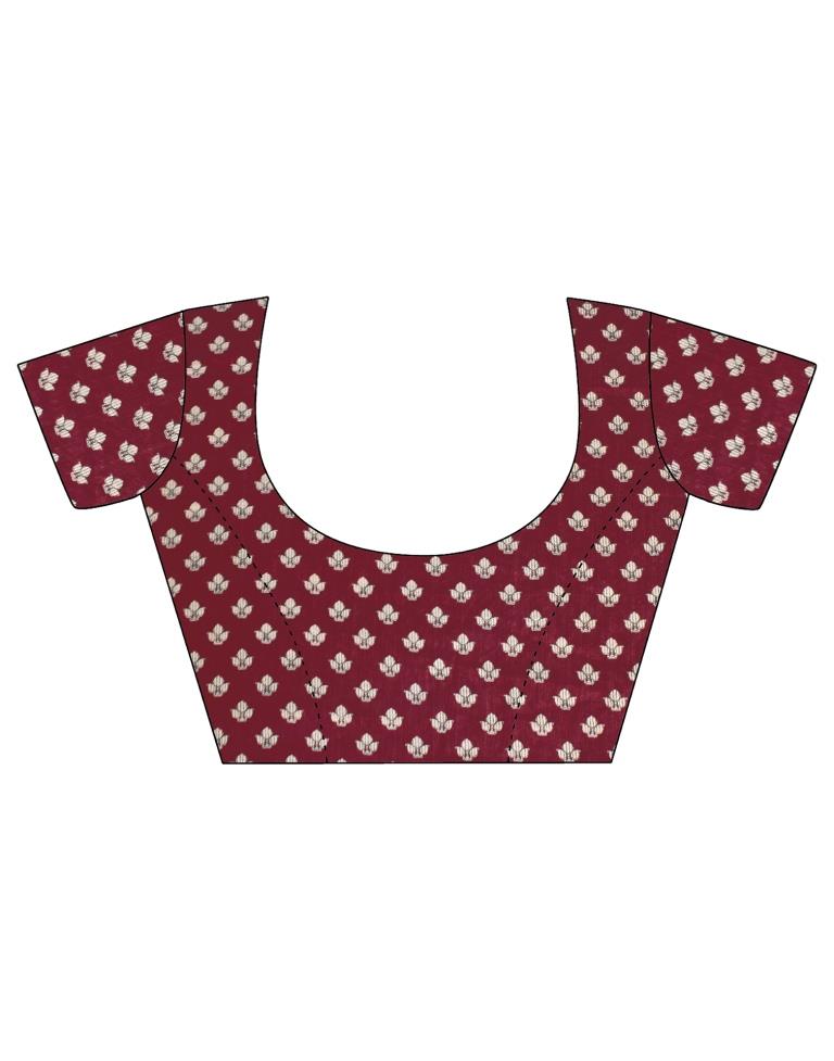 Peach Printed Saree | Sudathi