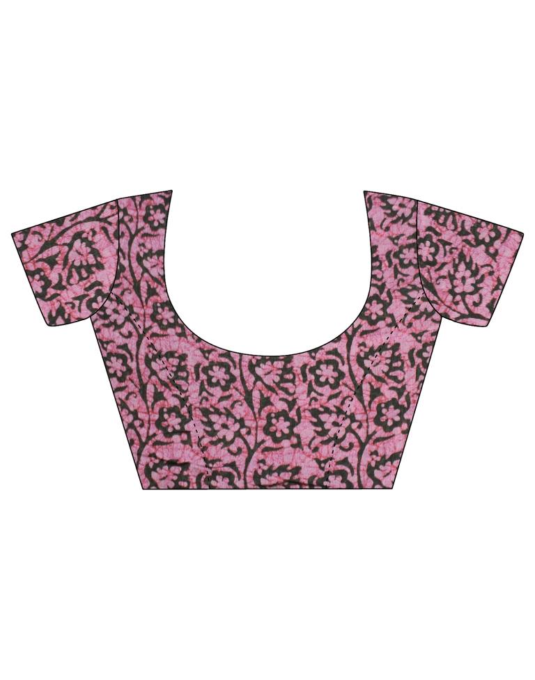 Pink Printed Saree | Leemboodi