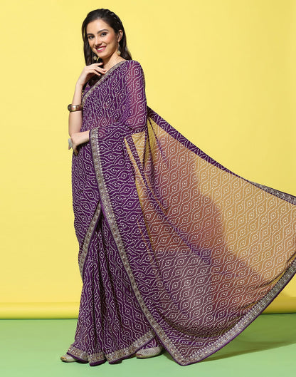 Purple Georgette Saree | Leemboodi