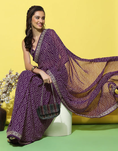 Purple Georgette Saree | Leemboodi