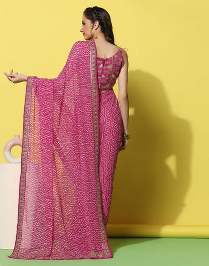 Pink Georgette Saree | Leemboodi