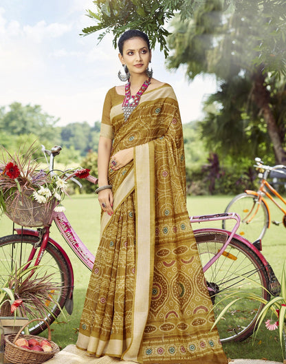 Mustard Yellow Cotton Saree | Sudathi