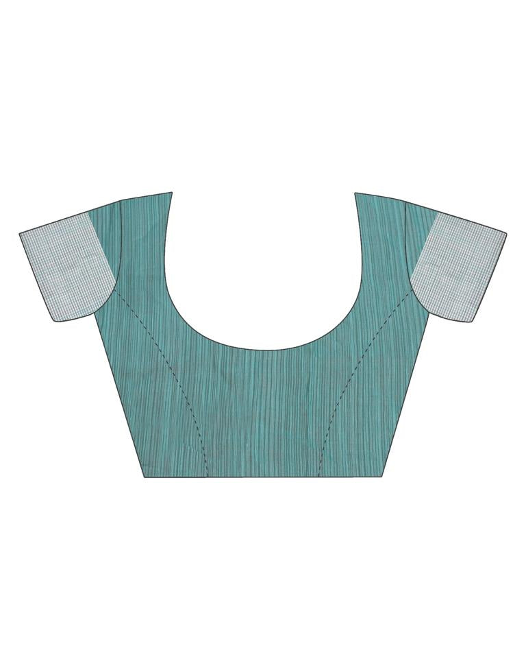 Turquoise Cotton Saree | Sudathi