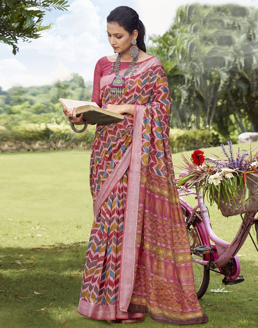 Vibrant Multicoloured Cotton Saree | Sudathi
