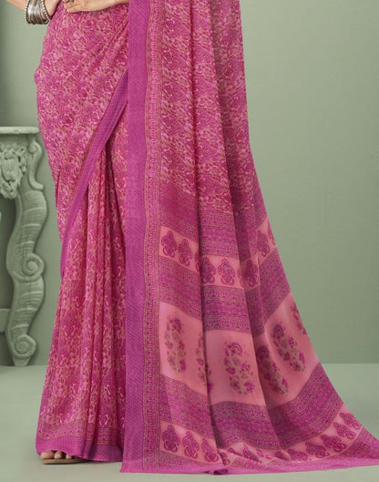 Pink Georgette Saree | Sudathi