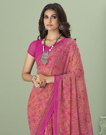 Pink Georgette Saree | Sudathi