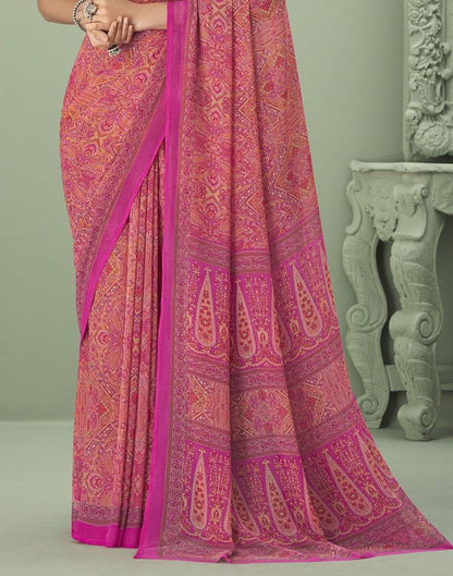 Pink Georgette Saree | Sudathi