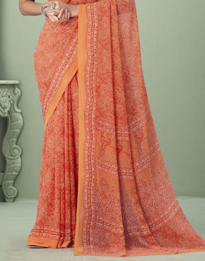 Red Georgette Saree | Sudathi