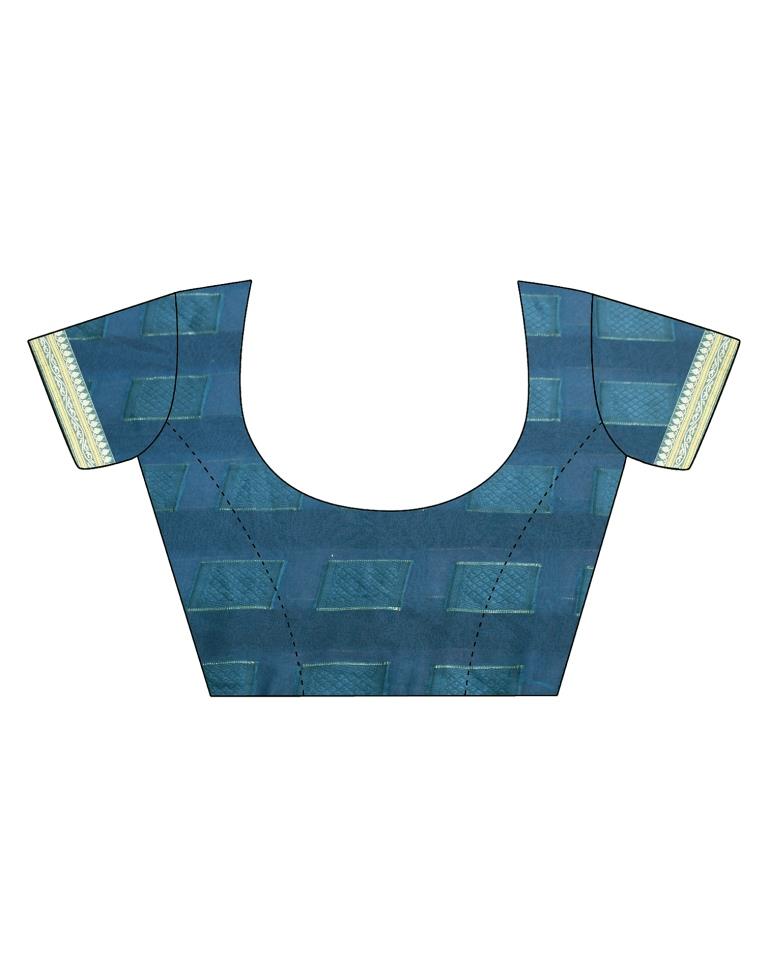 Teal Georgette Saree | Leemboodi